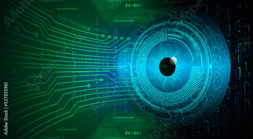 eye cyber circuit future technology concept background