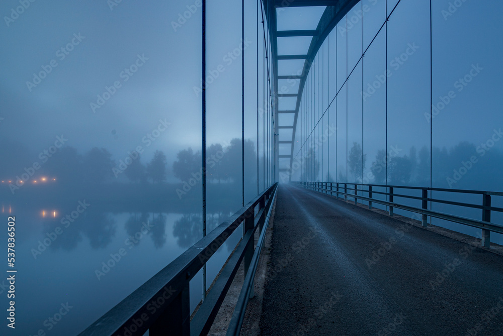 Månäs bridge in fog