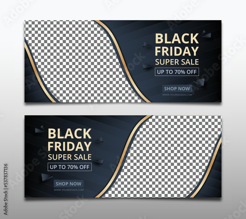 black friday banner social media template. Trendy editable social media post template.