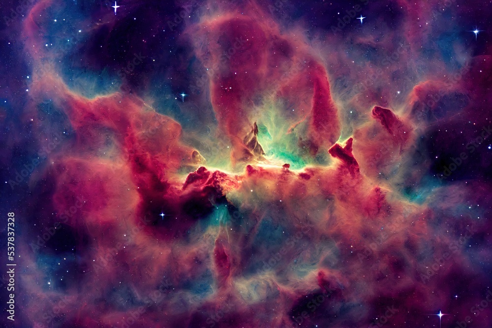 Fototapeta premium Image of the Carina Nebula in infrared light.