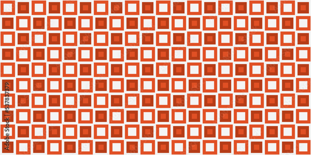 Fototapeta premium Checkered pattern of orange tiles. Vector from regular and seamless tiles.