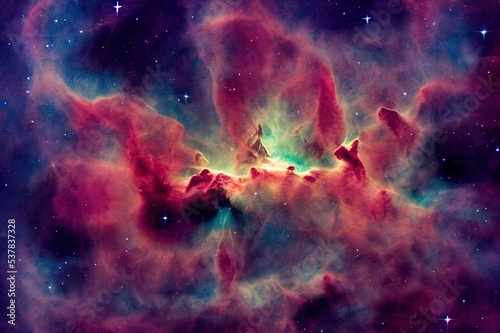 Image of the Carina Nebula in infrared light.