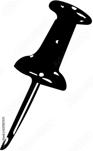 push pin isolated on white
