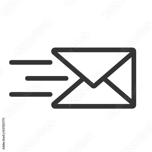 Sending mail message letter icon line art photo