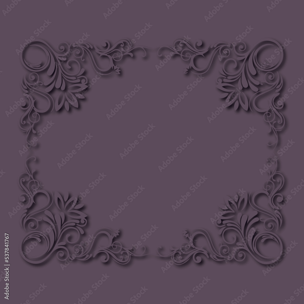 Frame, in the style of an ornament, Vector illustration eps 10, Art.