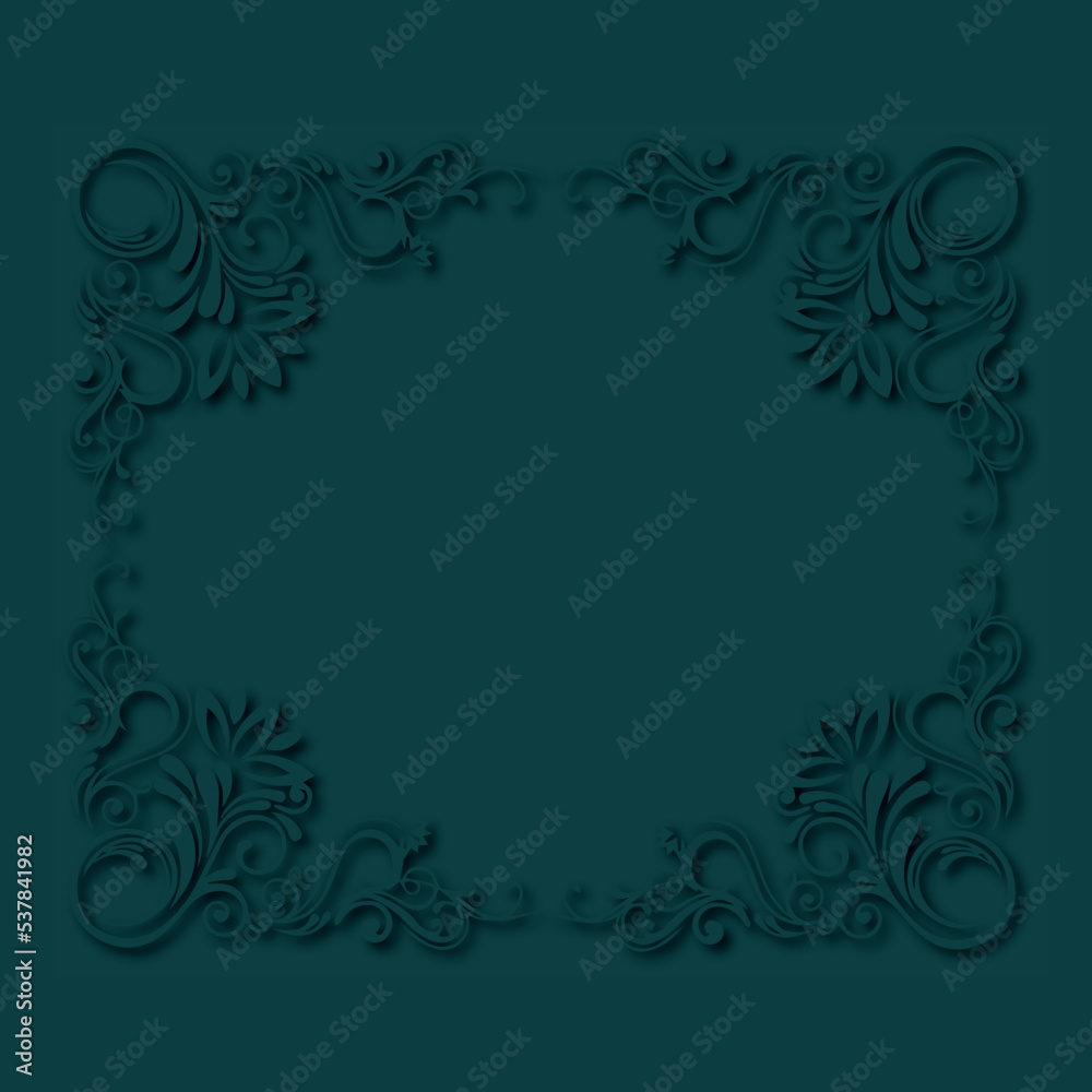 Frame, in the style of an ornament, Vector illustration eps 10, Art. Frame, in the style of an ornament, Vector illustration eps 10, Art.