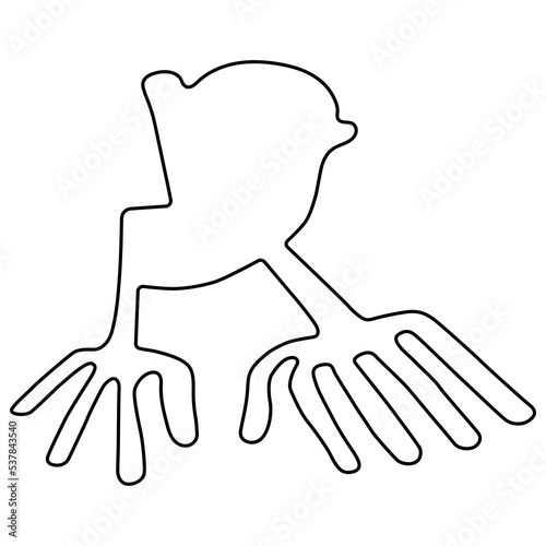 Geoglyph of The Hands from Nazca