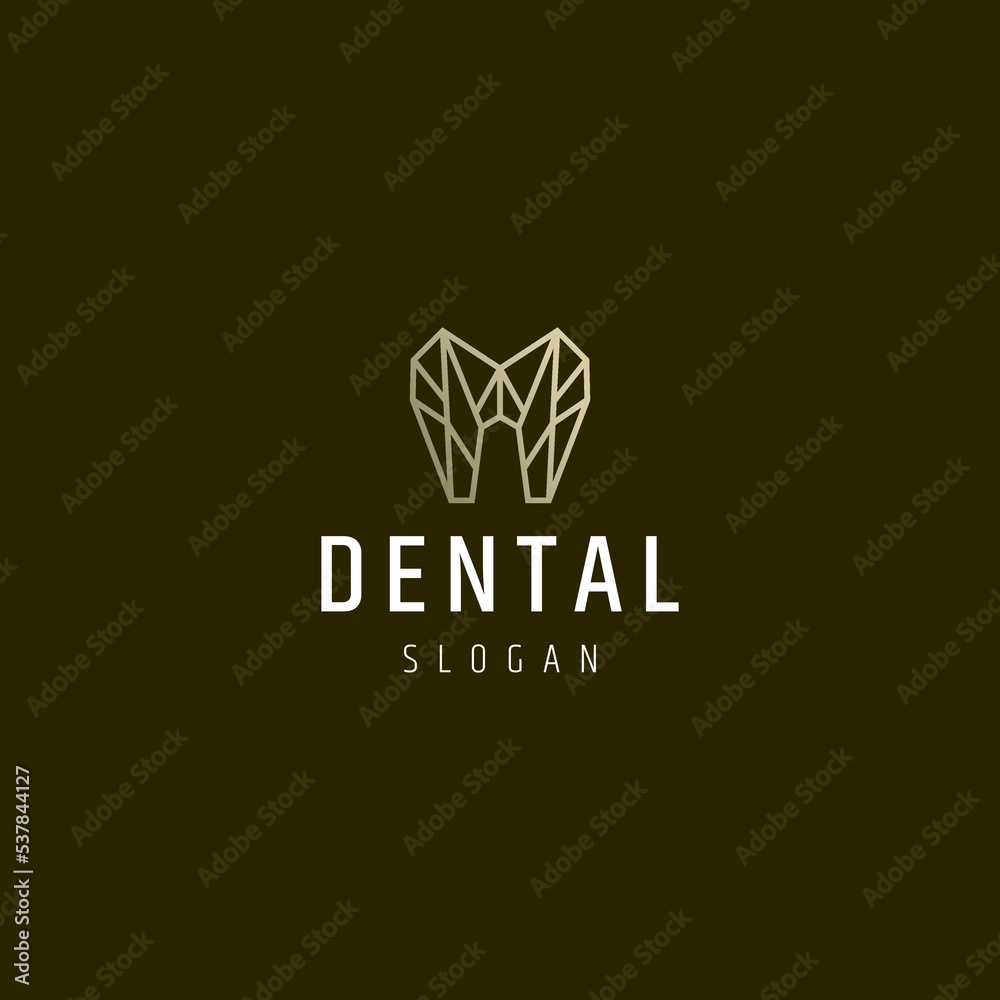 Luxury dental logo icon design