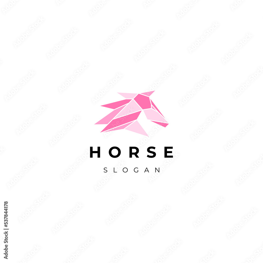 Horse geometric logo icon design