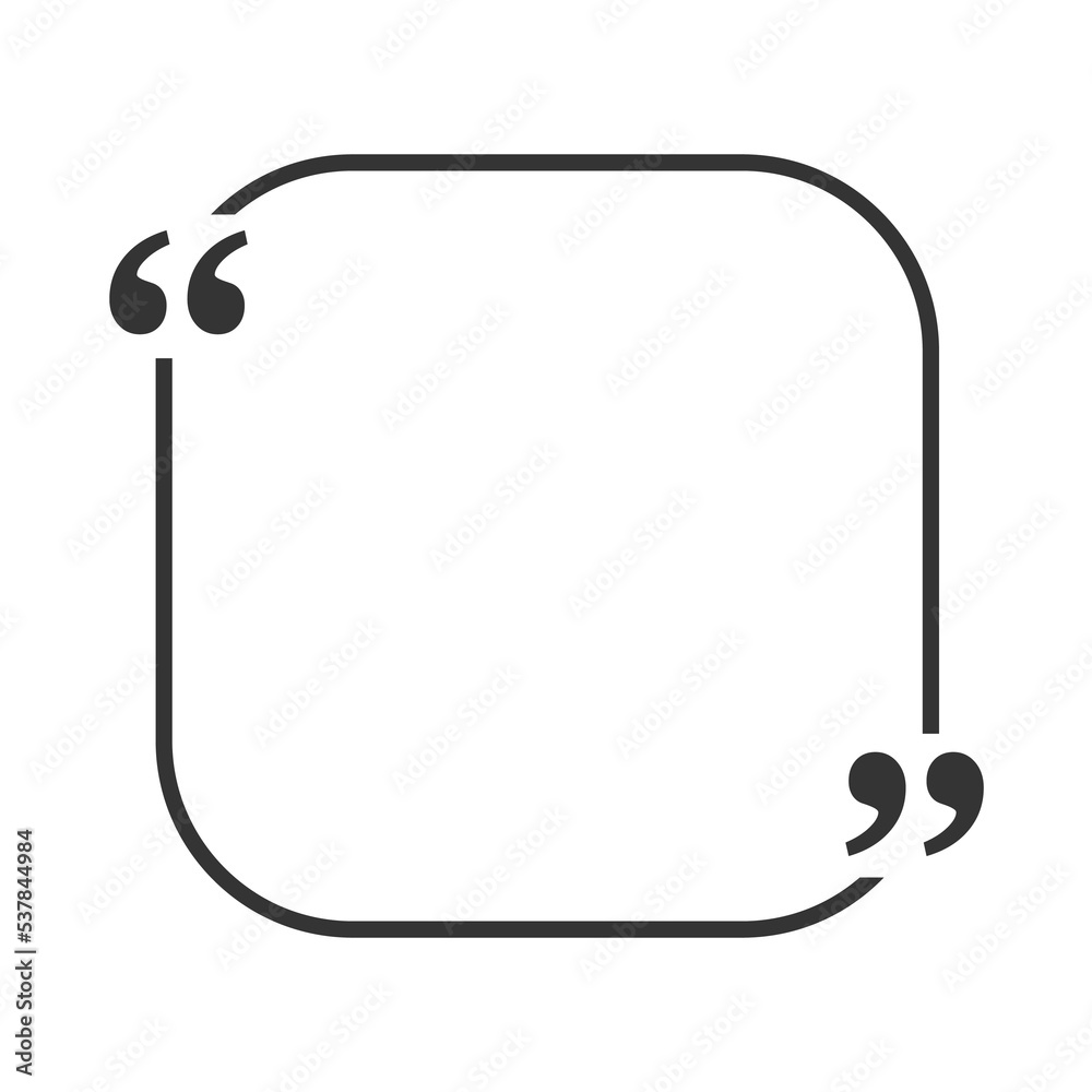 Quote blank template bubble empty design frame Quote blank template bubble empty design frame