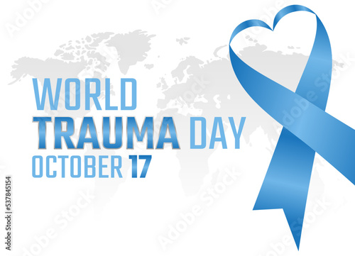 vector graphic of world trauma day good for world trauma day celebration. flat design. flyer design.flat illustration.