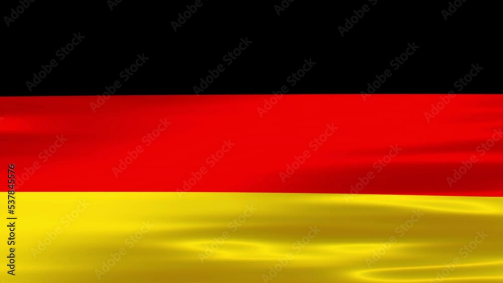 Seamless loop of Germany flag waving in the wind. Realistic loop with highly detailed fabric. Seamless loop of Germany flag waving in the wind. Realistic loop with highly detailed fabric.