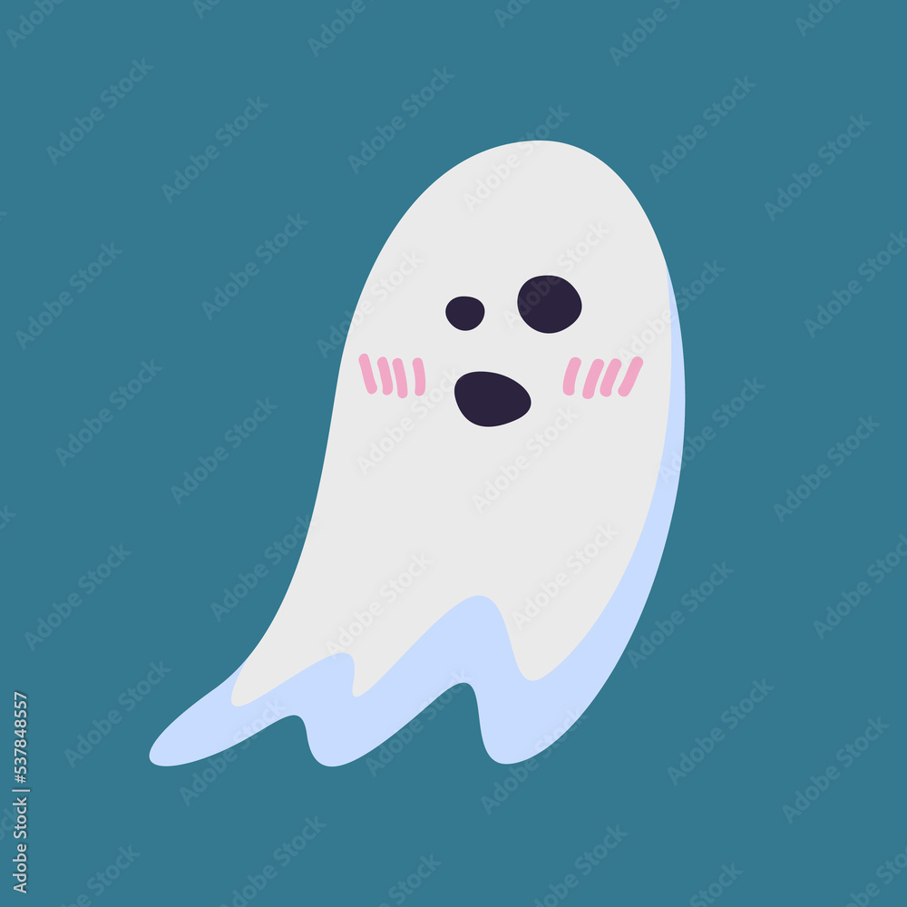 cute ghost silhouette isolated vector illustration. Element for halloween needs cute ghost silhouette isolated vector illustration. Element for halloween needs