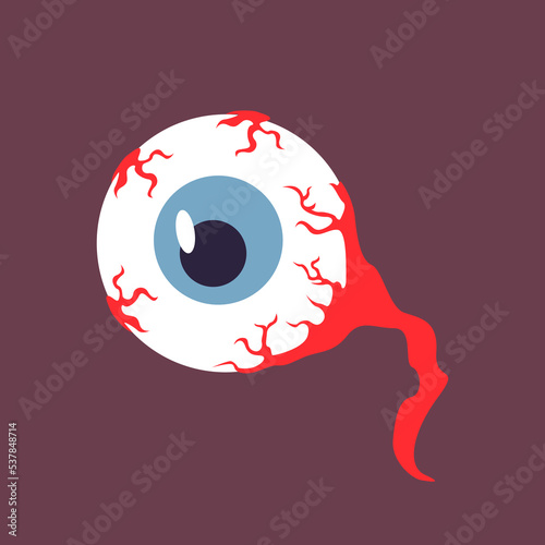 spooky eye ball silhouette isolated vector illustration. Element for halloween needs
