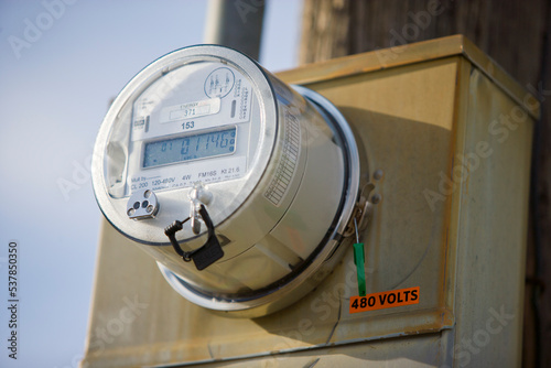 Quadro em tela Power meter for an electrical utility.