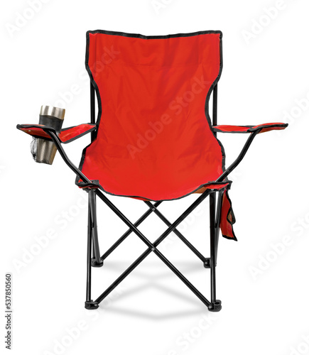Vászonkép Deck Chair for picnic isolated on white