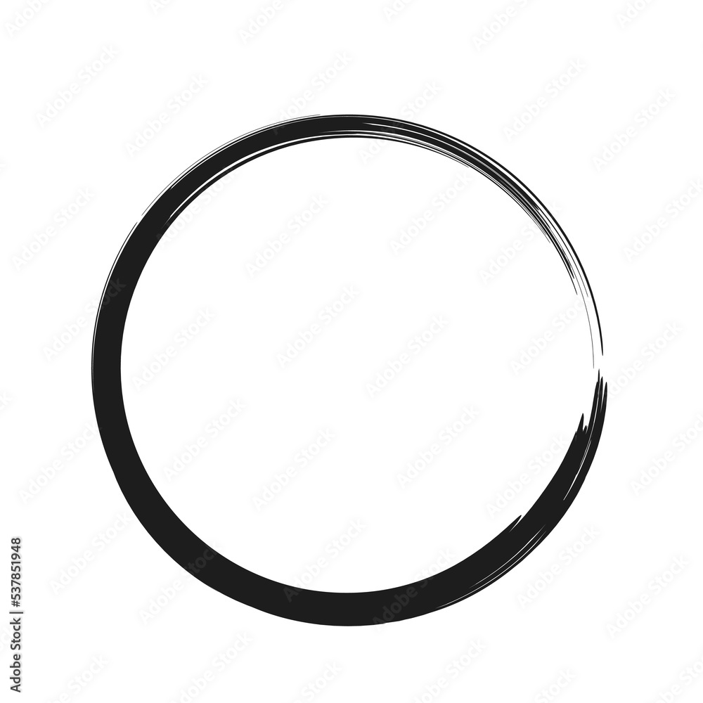 Circle brush element. Brush strokes. Grunge round shape. Circle brush element. Brush strokes. Grunge round shape.