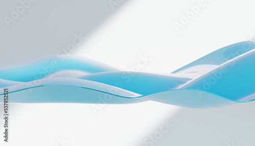Cloth fabric gradient waves abstract background. Iridescent glass wavy surface. Liquid surface, ripples, reflections. 3d render illustration