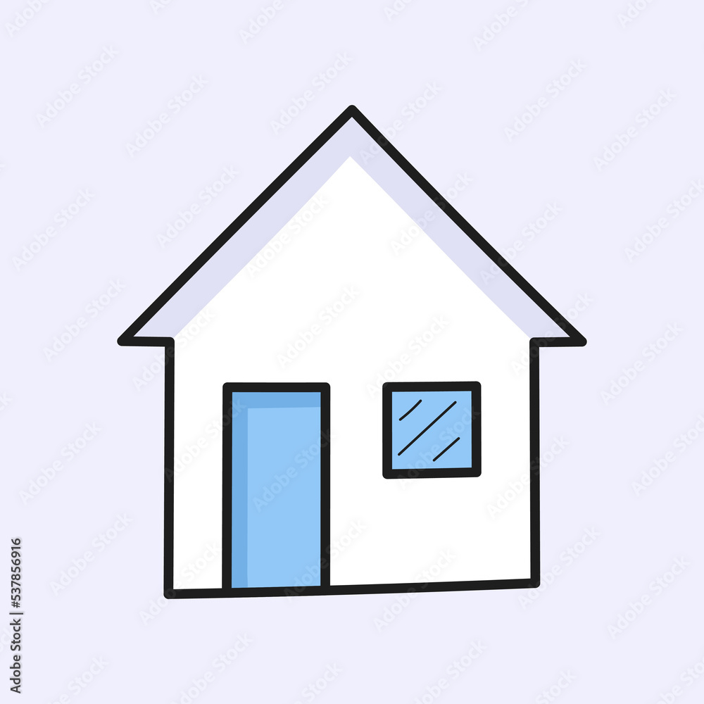 building hand drawn line icon building hand drawn line icon