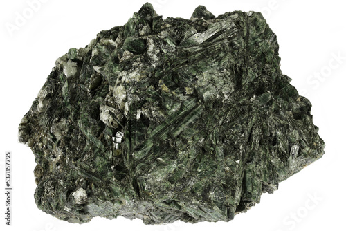 actinolite from Austria isolated on white background photo