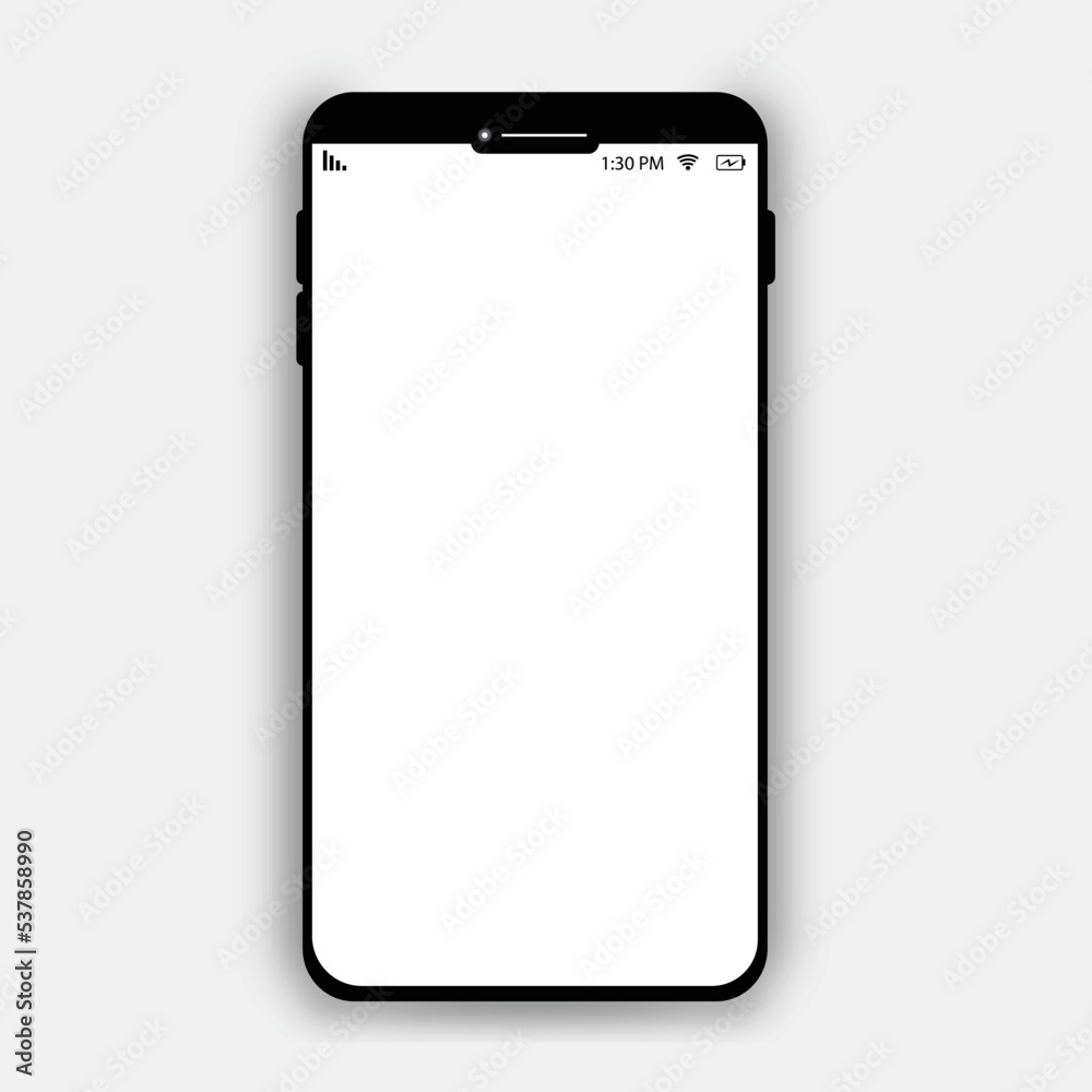 Smartphone, Mobile Phone Vector Illustration Template Smartphone, Mobile Phone Vector Illustration Template