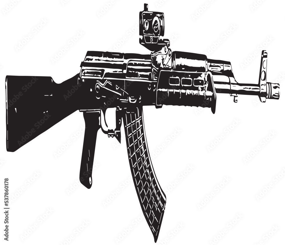 Ak 47 Assault Rifle Illustration Stock Vector Adobe Stock Ak 47 Assault Rifle Illustration Stock Vector Adobe Stock