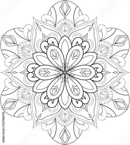 Fototapeta Naklejka Na Ścianę i Meble -  Mandalas for coloring book color pages.Anti-stress coloring book page for adults.
