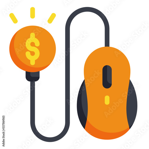pay per click flat icon