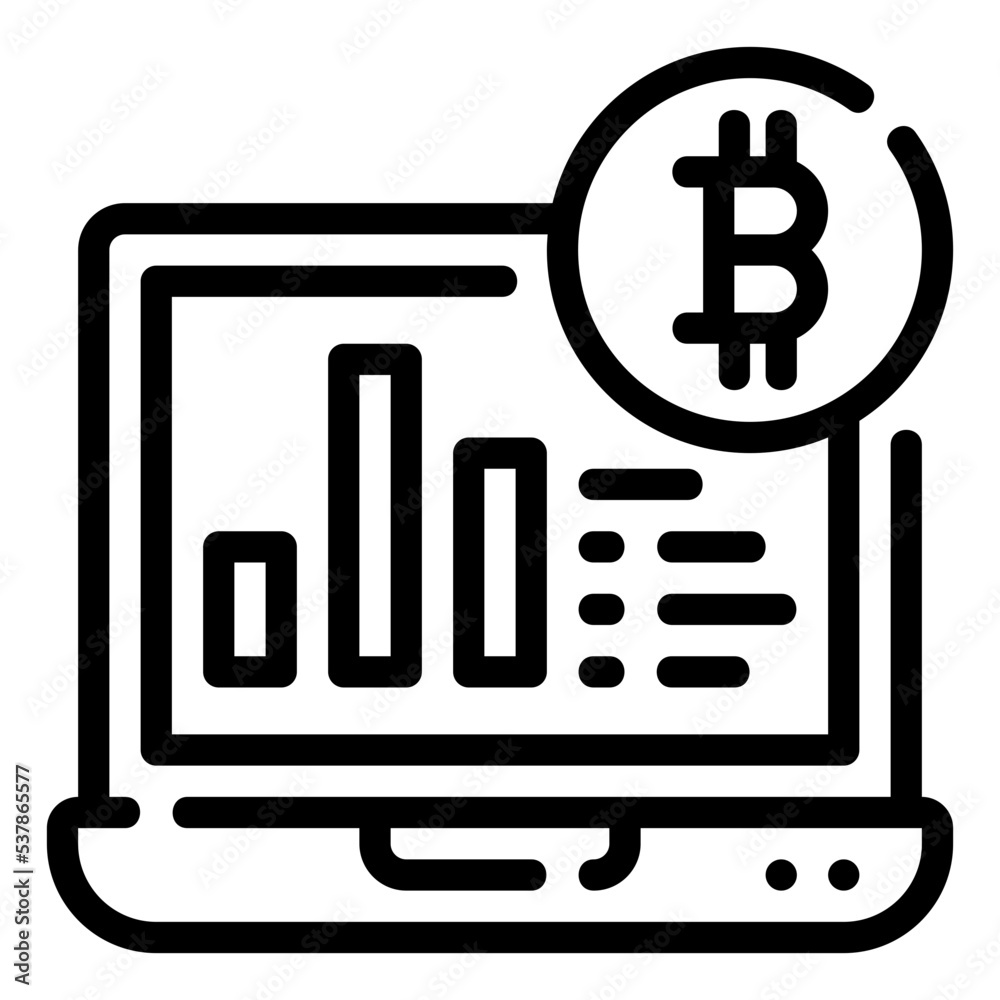 bitcoin line icon bitcoin line icon