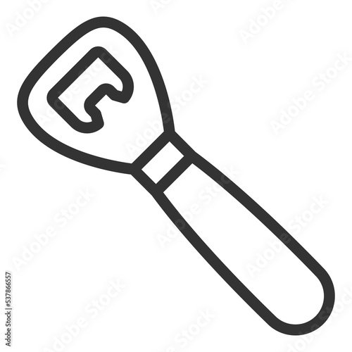 Bottle opener - icon, illustration on white background, outline style