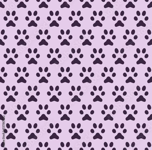 pet paw footprint pattern   vector illustration