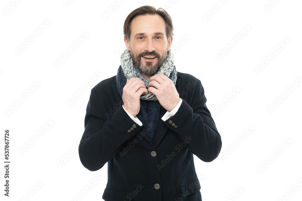 studio shot of positive guy wearing warm clothes. guy winter fashion with warm clothes. studio shot of positive guy wearing warm clothes. guy winter fashion with warm clothes.