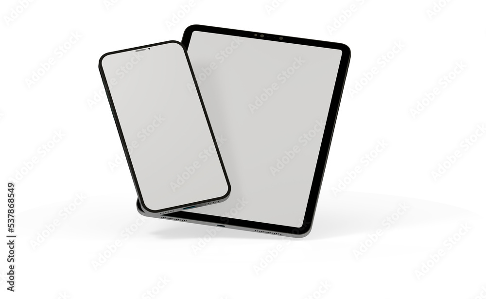 Photo White tablet, isolated on 3d background Photo White tablet, isolated on 3d background