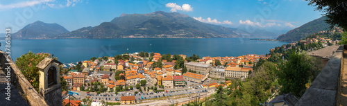 Bellano - The panorama town and the como lake.