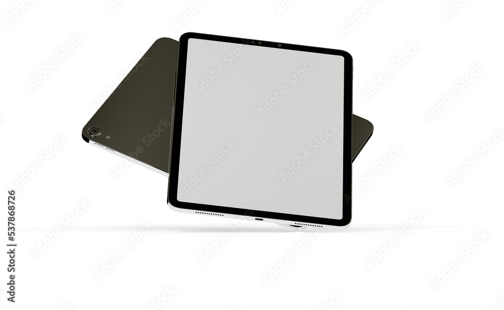 Photo White tablet, isolated on 3d background Photo White tablet, isolated on 3d background