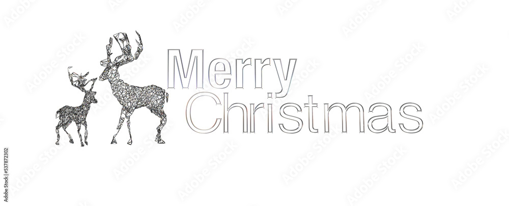 christmas deer 3d abstract shape design christmas deer 3d abstract shape design