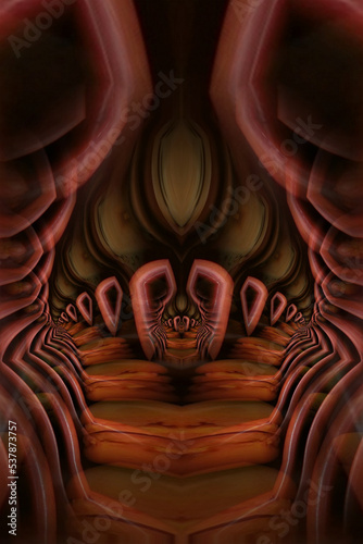 ribs and internal organs of a conceptualized whale inspired by the biblical account of Jonah inside a big fish