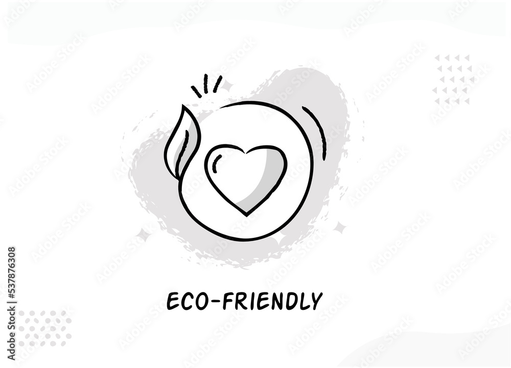 Obraz premium Eco-Friendly vector icon illustration.