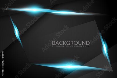 abstract metallic blue black frame layout modern tech design template background 