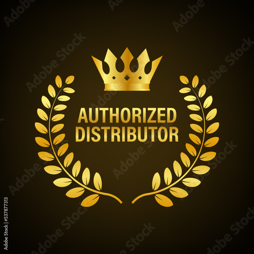 Authorized distributor label. business concept. Vector stock illustration.