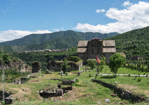 Ancient armenian Akhtala Monastery in the north part of Armenia photo