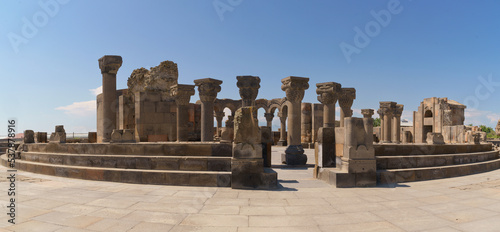 Armenia, the ruins of the ancient monastery of Zvarnots in Yerevan