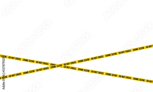 Warning tapes set for construction and crime