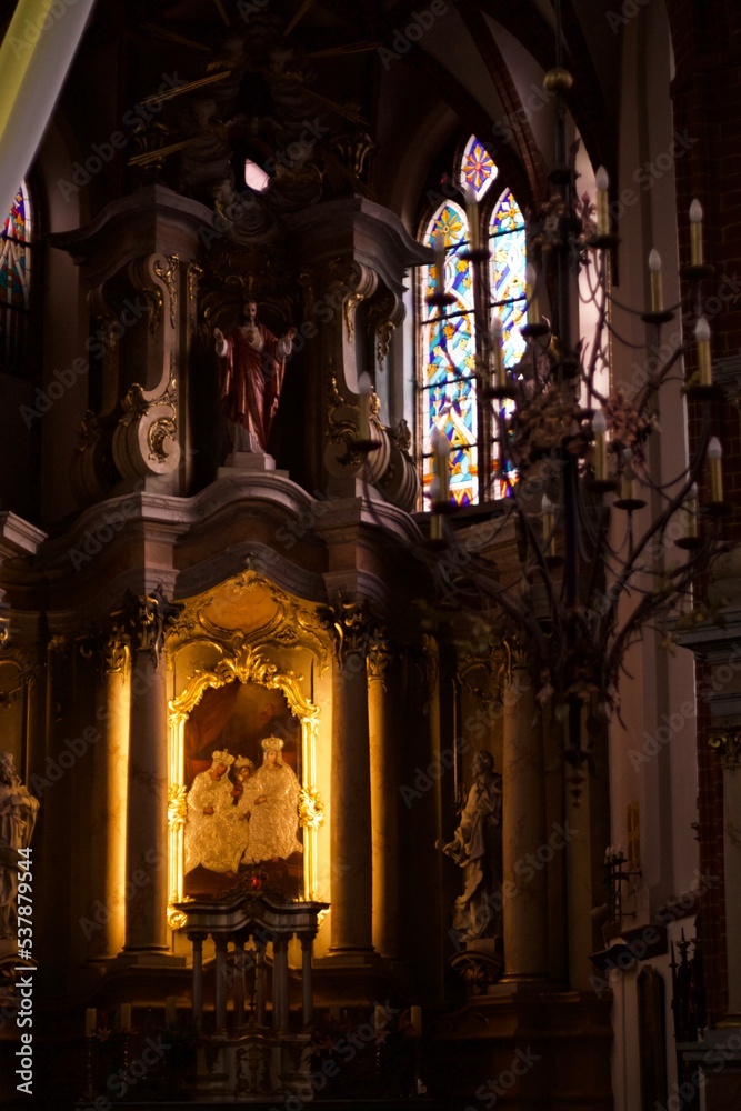 Fototapeta premium Walk around the city of Vilnius, Lithuania. Historical buildings of the city..