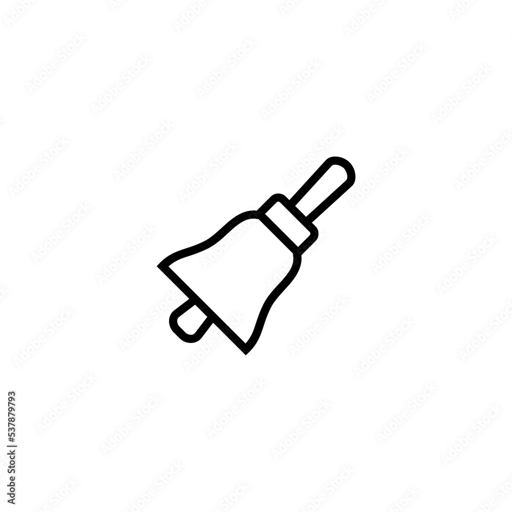 Ringing bell lineicon isolated on white background Ringing bell lineicon isolated on white background