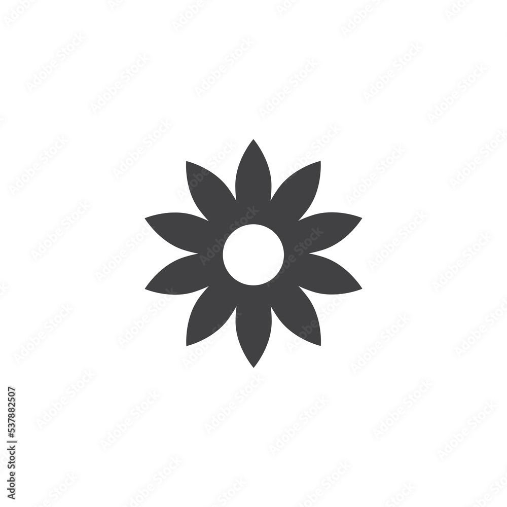 Flower Icon Design Vector Template Illustration Flower Icon Design Vector Template Illustration