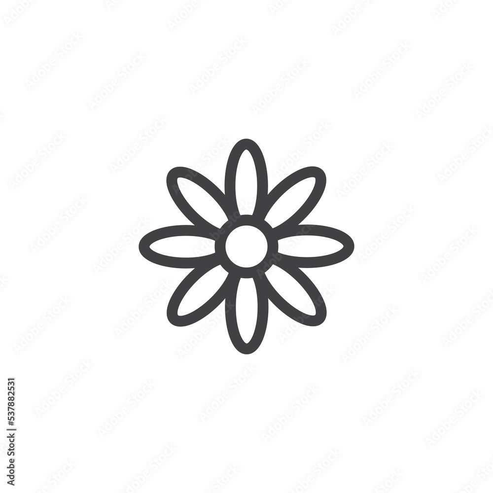Flower Icon Design Vector Template Illustration Flower Icon Design Vector Template Illustration