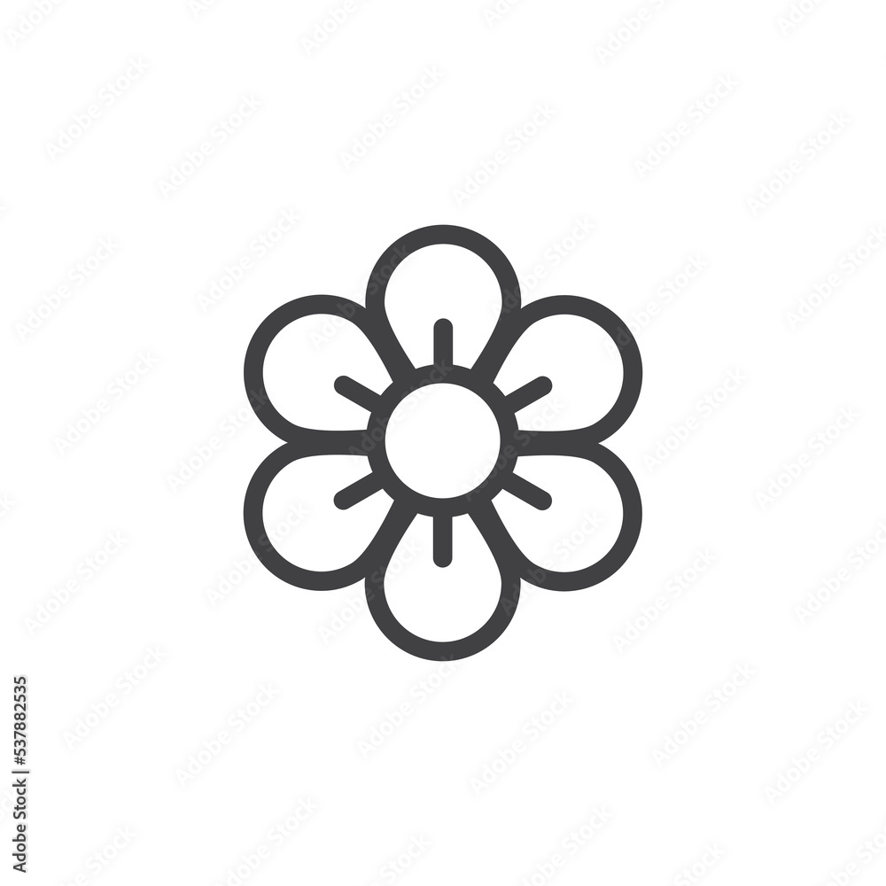 Flower Icon Design Vector Template Illustration Flower Icon Design Vector Template Illustration