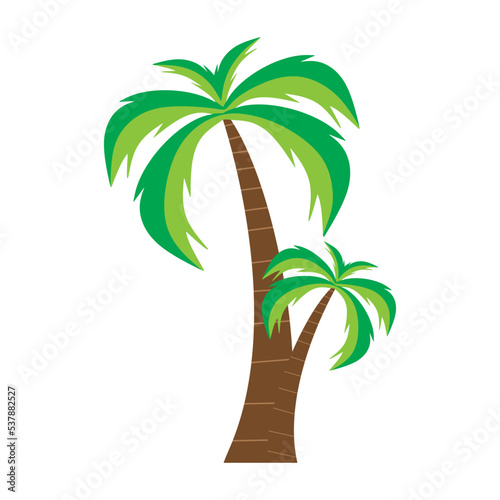 Palm tree silhouette vector  palm tree illustration  coconut tree   flat vector illustration