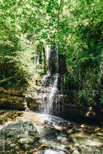 Landscape of waterfall at Tzoumerka mountains in Epirus, Greece